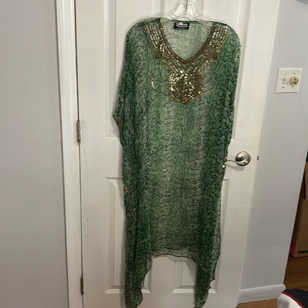 Long animal print kimono
